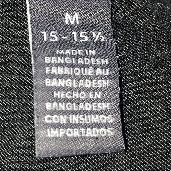 Van Heusen Never Tuck Slim Fit Shirts Bundle of 2 Men Medium Blue Dark Gray - Picture 6 of 9